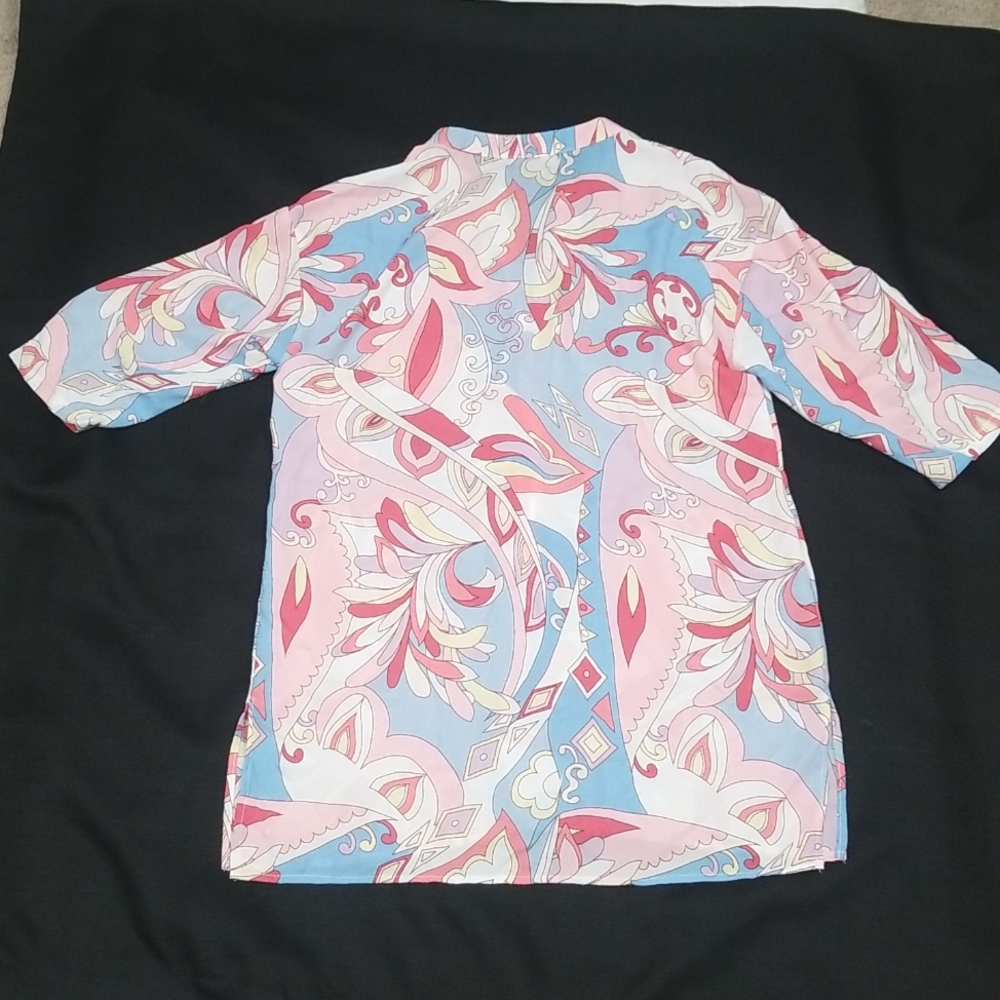 Zac & Rachel Abstract Print Tunic Top, Elbow sleeves.  S - Picture 9 of 12